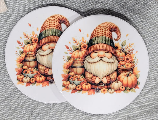 Ceramic Coaster - Fall Gnome
