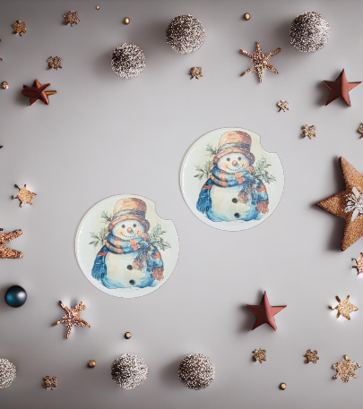 Snowman Car Coasters